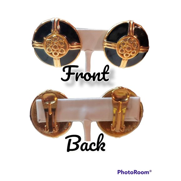 Vintage 2 Pair Lot 1980's Bold Statement Clip-on Earrings Sets - Picture 3 of 3
